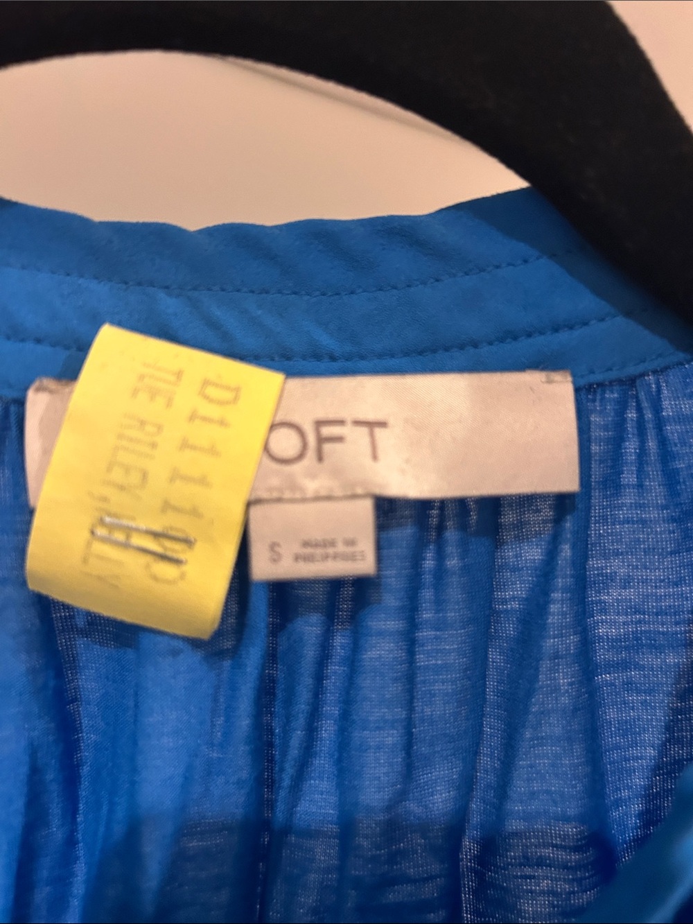 LOFT Vibrant Blue Sleeveless Tie-Neck Camisole - Picture 2 of 3